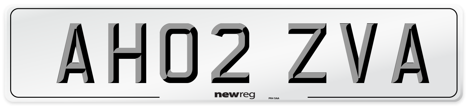 AH02 ZVA Number Plate from New Reg